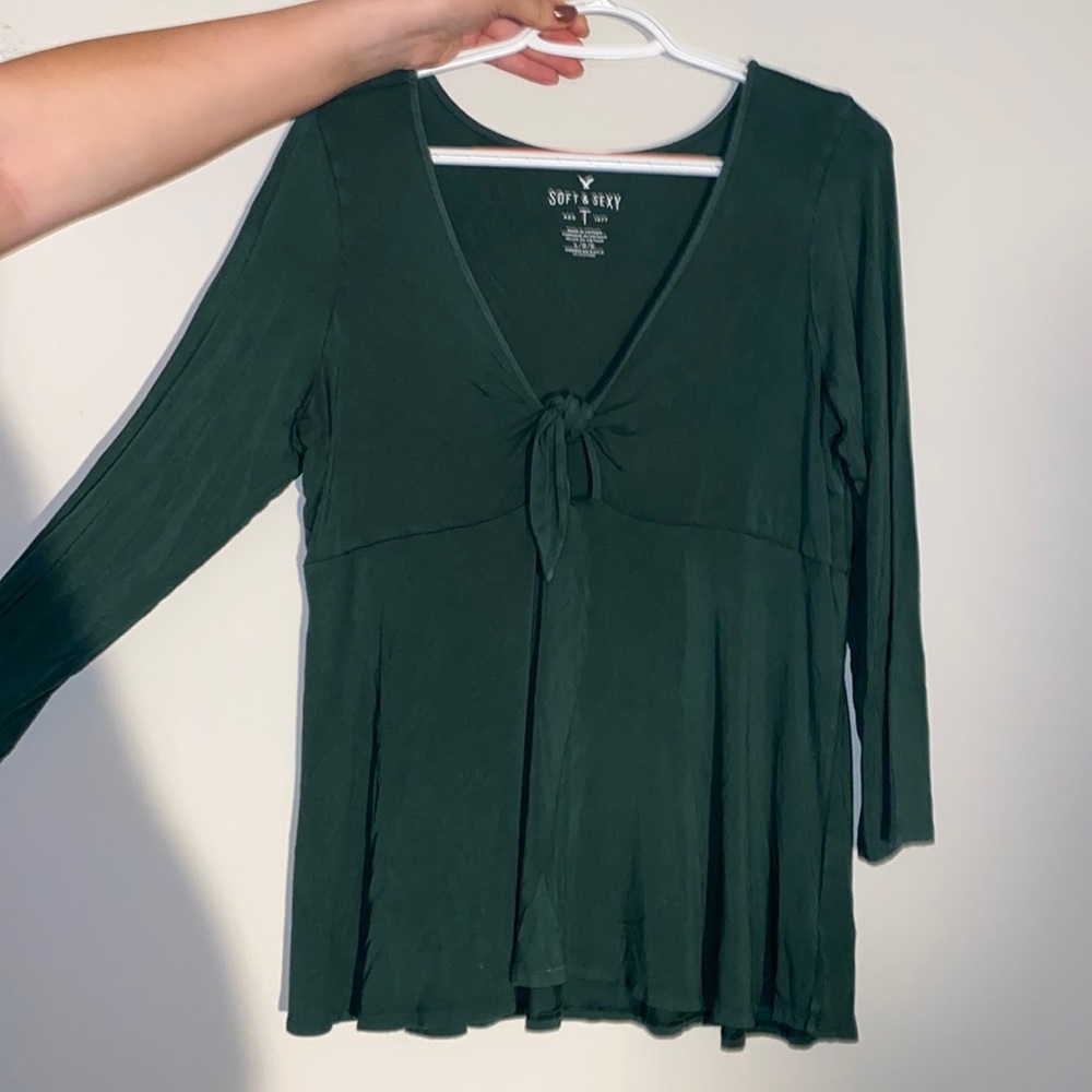 Loose fitted long sleeve blouse